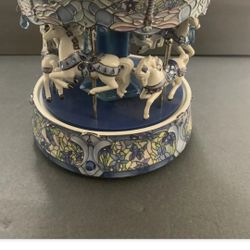 RARE DREAM DANCERS Lighted Dragon Flies/Stained Glass "Carousel Waltz"
