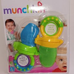 NEW (package opened but never used) Munchkin set of 2 fresh food feeders for toddlers 6+ months $5 FIRM