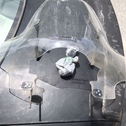 Motorcycle Universal Windshield With Hardware Only $40