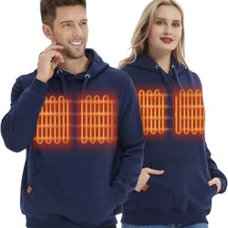Heated Hoodies for Men Women with Battery Pack, Heated Pullover Sweatshirt Unisex Hoodies Heating Jacket  (Size M, L, XL) in stock  80% Cotton, 20% Po