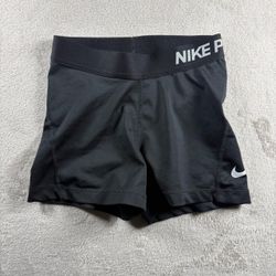 Nike Pro Dri-Fit Compression Shorts Girl’s Size XS Black Athletic Gym #3B