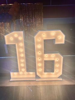 Beautiful marquee numbers