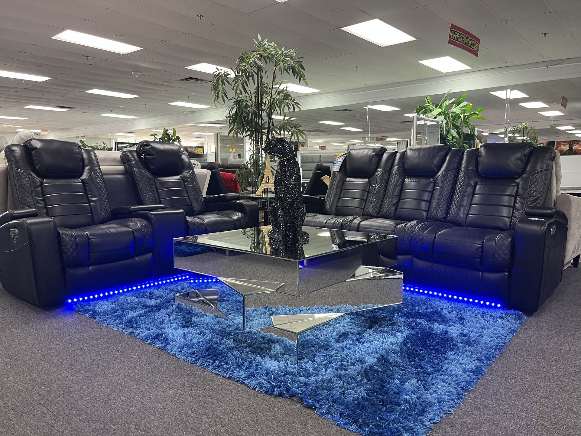 Mother Day Furniture Liquidation Sale !! Power Sofa & Love Seat Available In Grey & Black Only $2499 With Free Rug Included If You Mention This Add! 