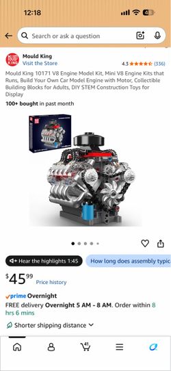 Mould King 10171 V8 Engine Model Kit