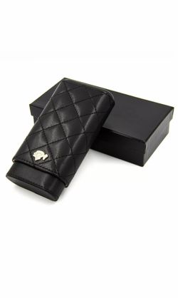 Cohiba Cedar Wood Lined Adjustable 3 Ct Travel Case