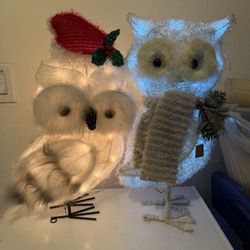Light Up Owls & Cat