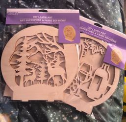Crafter's Square DIY Wood Layer Art Kit – Set of 2