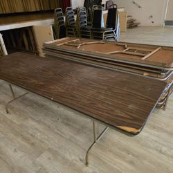 Wooden Folding Table 8ft. - $20.00 Each