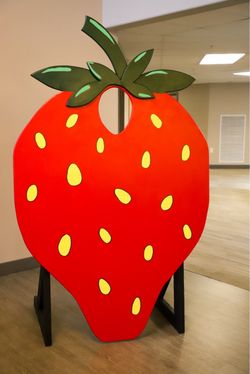 Large strawberry cut out