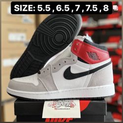 DS New Jordan 1 Hi SmokeGrey $300