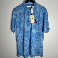 Tommy Bahama Santiago Paradise St. Louis Crusaders Polo Shirt Men Large Blue NWT