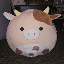 Squishmallow Nightngale Brown Cow 12"