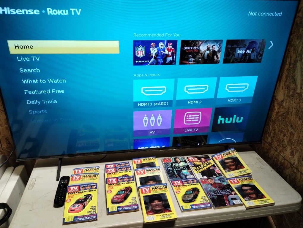 58 Inch TV And NASCAR TV Guides