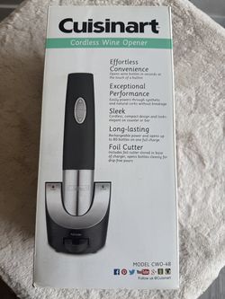 Cuisinart electric, cordless wine opener