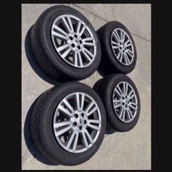 4 - 255/55r19 5x120 5x4.72 Stock Land Rover LR4 BMW X3 X5 Wheels Rims With Good Tires !!!!!!!!!!!!!