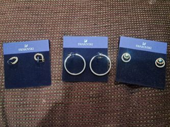 3 Pairs of Swarovski Crystal Earrings (brand new)