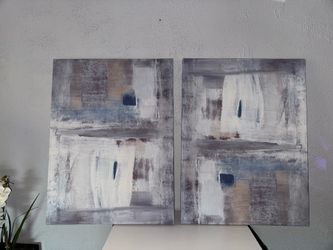 Modern Abstract Canvas Wall Art Set – 2 Piece