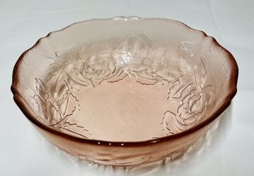 Arcorac Rosa/rose Pink Glass 6”soup/salad Bowl France