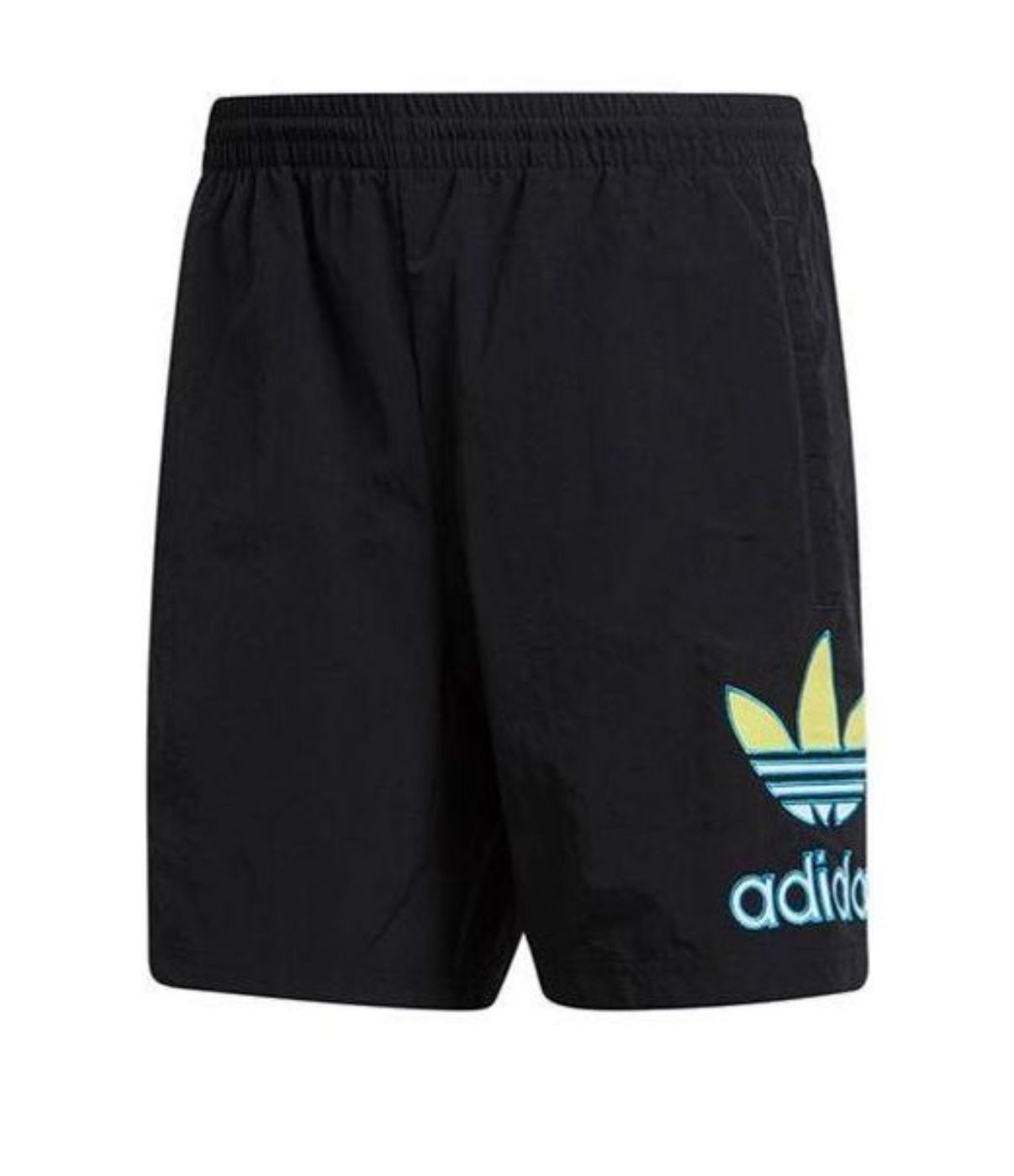 Mens Adidas Woven Shorts big trefoil black size M