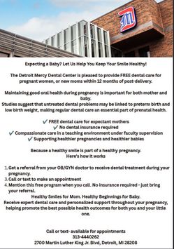 Free Dental Care for Expecting or New Moms