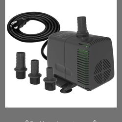Knifel Submersible Pump 880GPH (3500L/H 60W) Ultra Quiet With Over Heating Protection 10.2ft High Lift For Fountains, Hydroponics, Ponds, Aquariums & 
