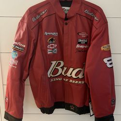 Vintage Budweiser Racing Leather Jacket Deadstock W/tags