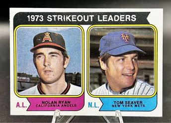 1974 Topps Baseball #(contact info removed) Strikeout Leaders Nolan Ryan Tom Seaver - EX+