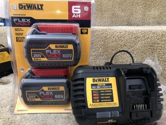 Dewalt FlexVolt 6.0 Batteries (2 Pak) And 6.0 Fast Charger New