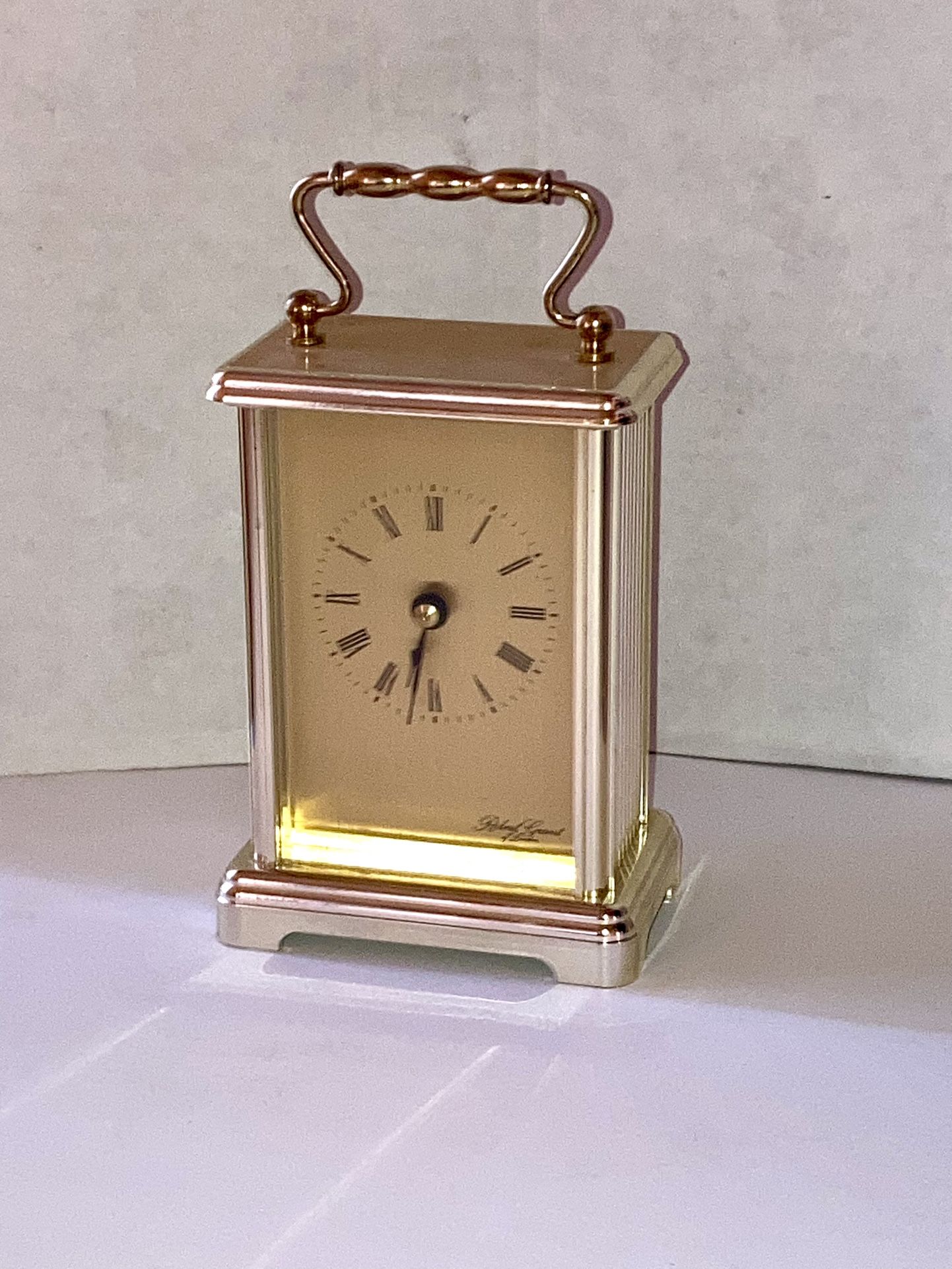 Vintage Robert Grant Of London Brass Carriage Clock