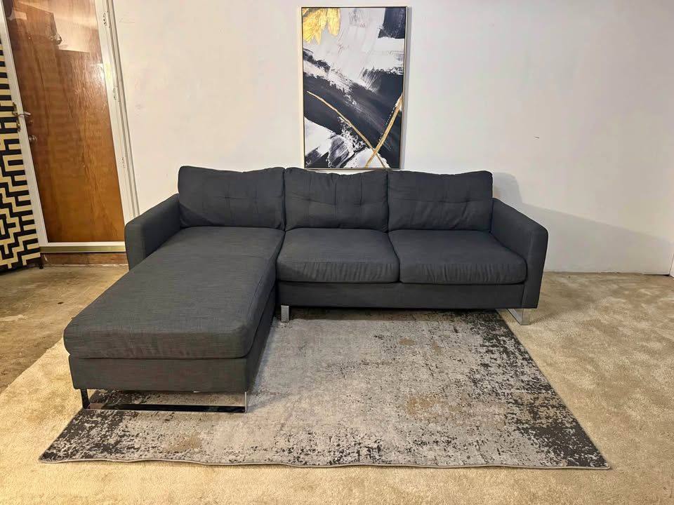 Gray 3-Seater Sectional Sofa