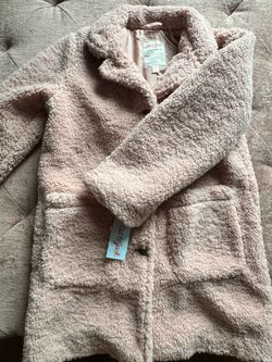 Cat & Jack Girls Pink Sherpa Teddy Coat- XS & XL