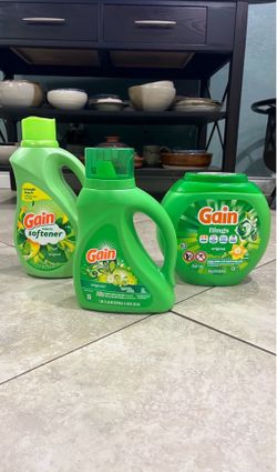Gain Flings, Gain Fabric Softener, Gain Liquid Laundry Detergent
