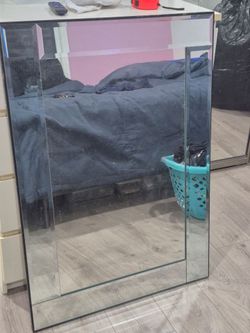 Large Rectangular Frameless Wall Mirror