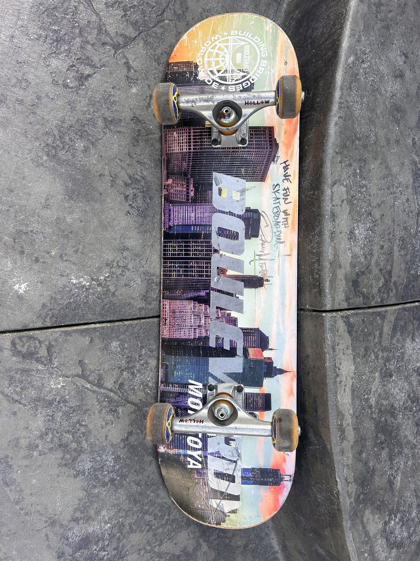 Boulevard Skateboard Signed By Danny Montoya