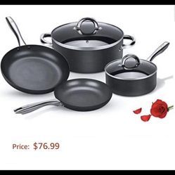 BRAND NEW Cooking Set 9pcs Non-Sick Pots and Pans Set Ceramic Coating Frying Pan Grill Pan Sauce Pan