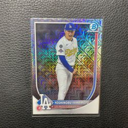 2025 Yoshinobu Yamamoto Bowman Chrome Refractor. Los Angeles Dodgers