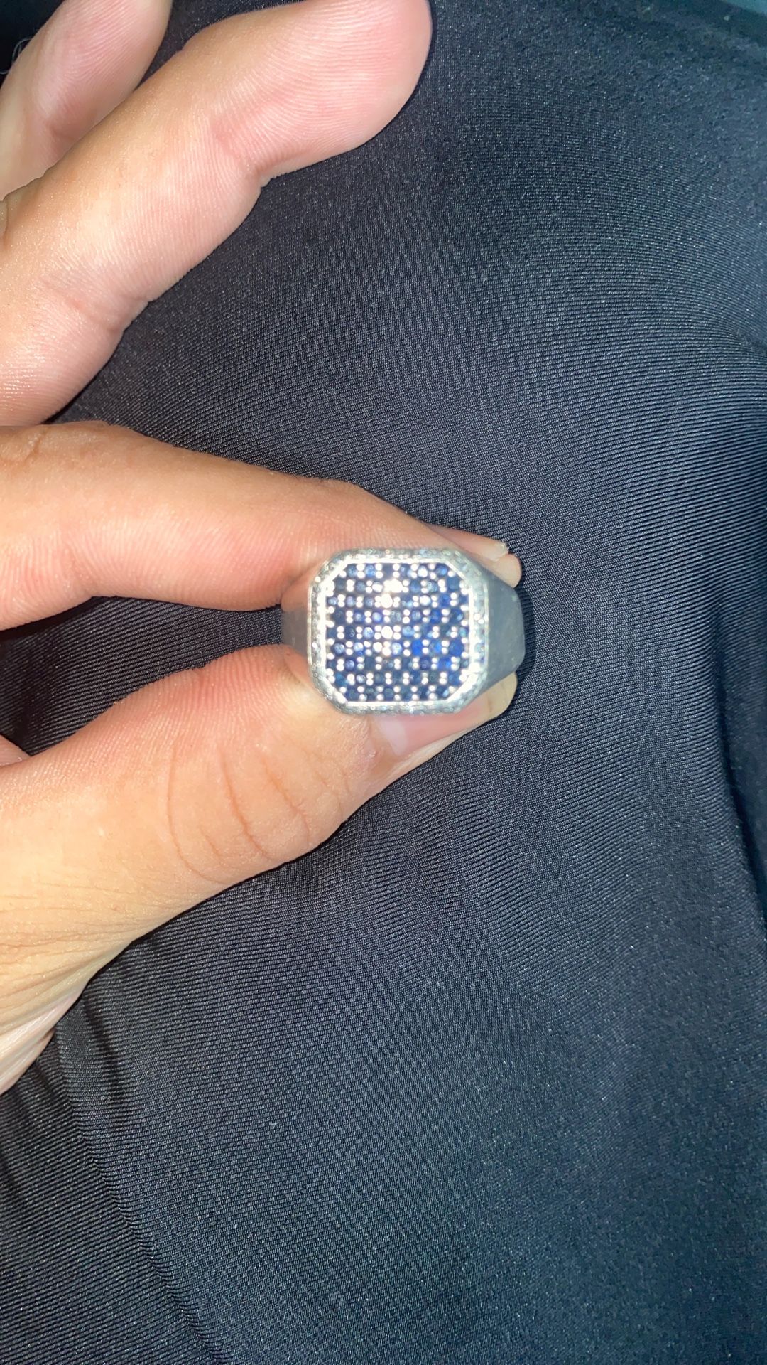 Men’s Dark Blue Diamond Ring
