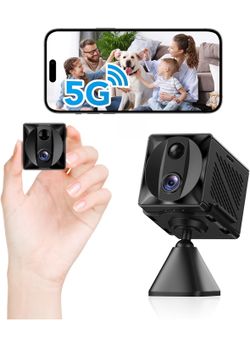 Wireless Hidden Spy Camera 4K HD Indoor Security Cam, AI Motion Detection, 100-Day Battery, Night Vision