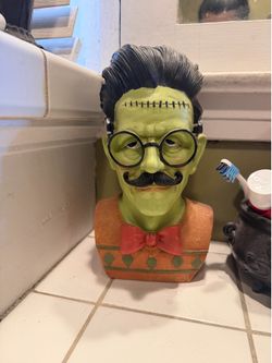 Frankenstein head statue