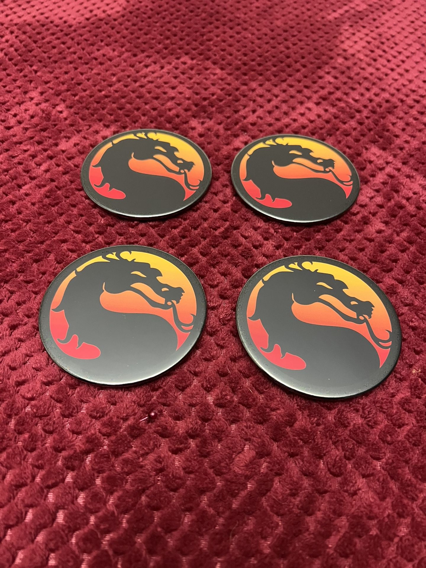 Coasters Set Of Four 3.5 Inch Round. (Mortal Kombat.)