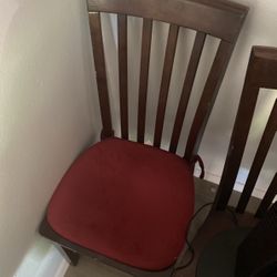 Wood Dining Chairs - Suede Pads