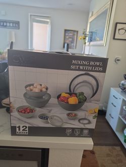 Cook With Color 12-Piece Mixing Bowl Set with Lids