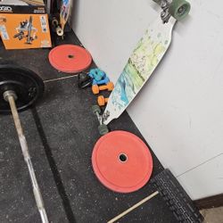 Barbell And Plates-Weights-Gym Equipment 
