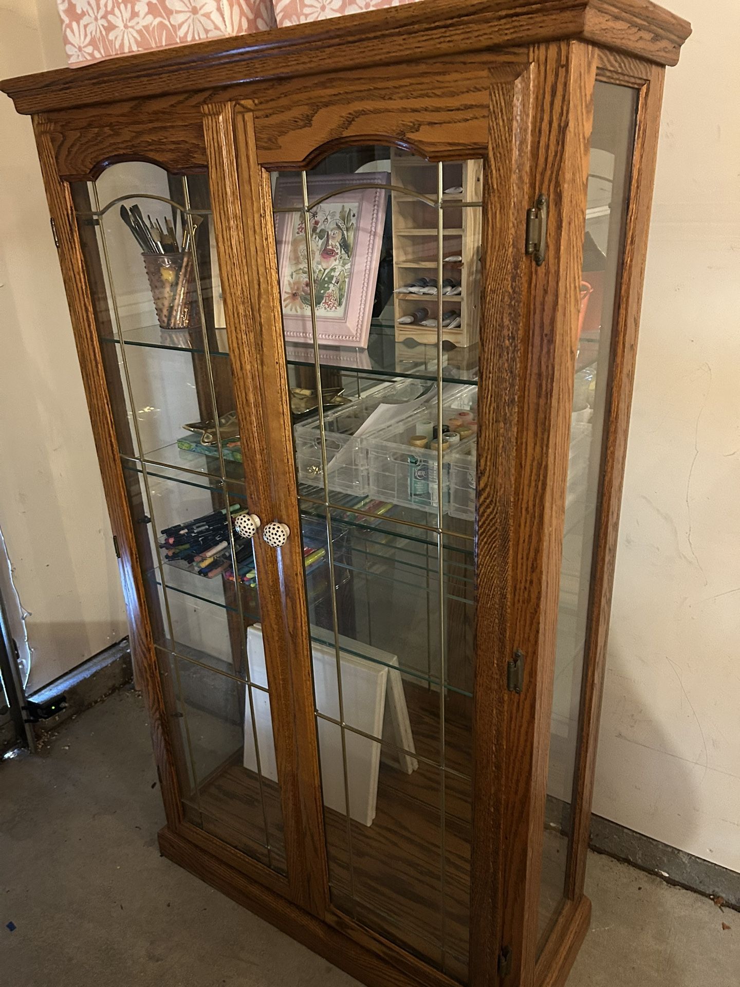 Curio Cabinet With 4 Shelves