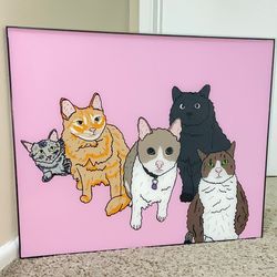 Glass Paintings Family, Friends, Pets, Anime & Cartoon Portraits Available LOCATED IN COVINA