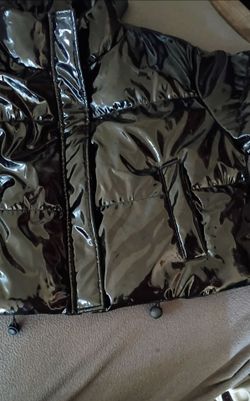 Black Glossy Puffer Jacket