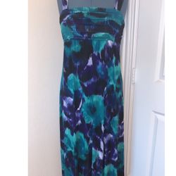 Green And Blue Flower Dress