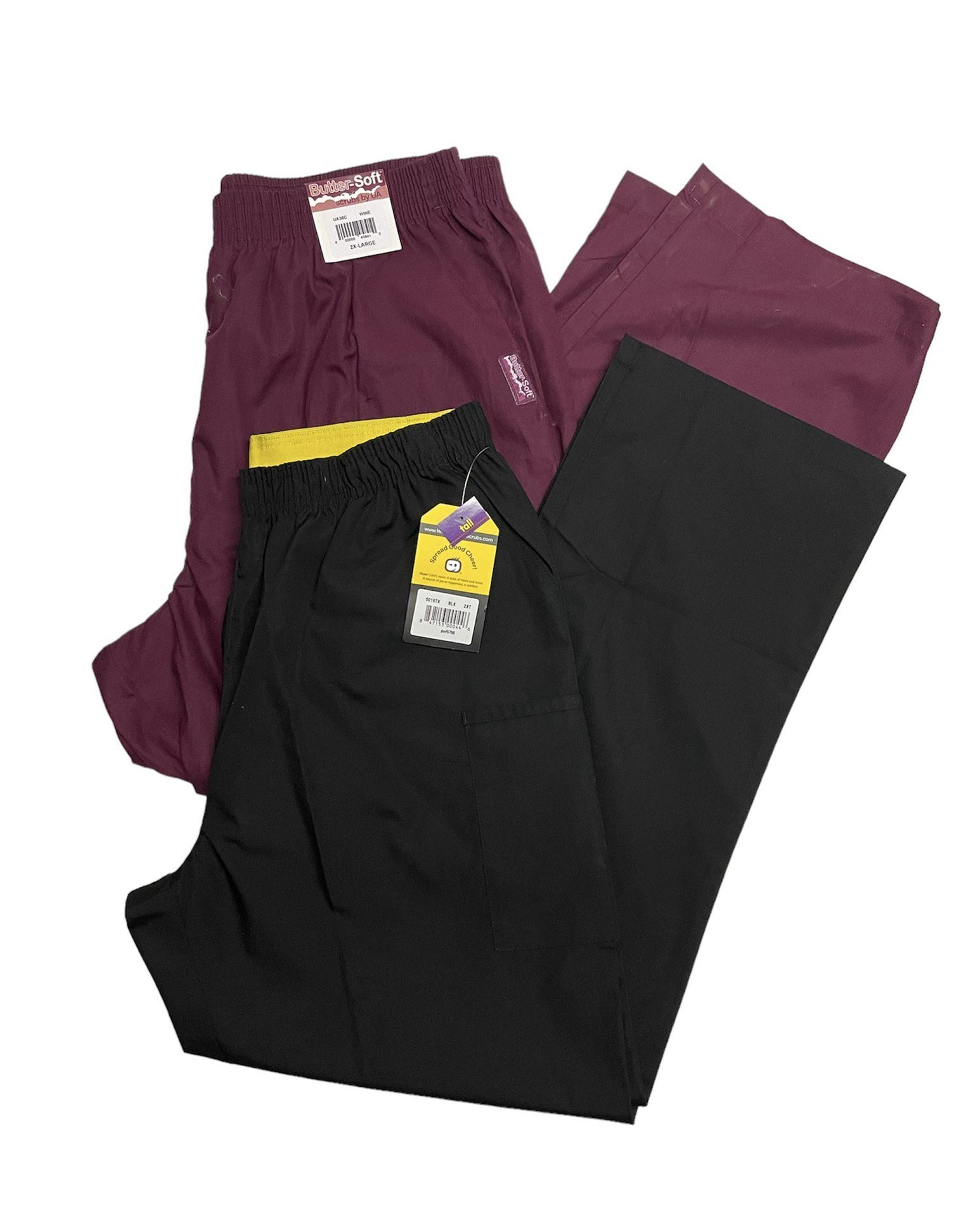 Butter-soft Sz 2XL / Spread Good cheer Sz 2 XT, 2 Women scrub pants, NWT