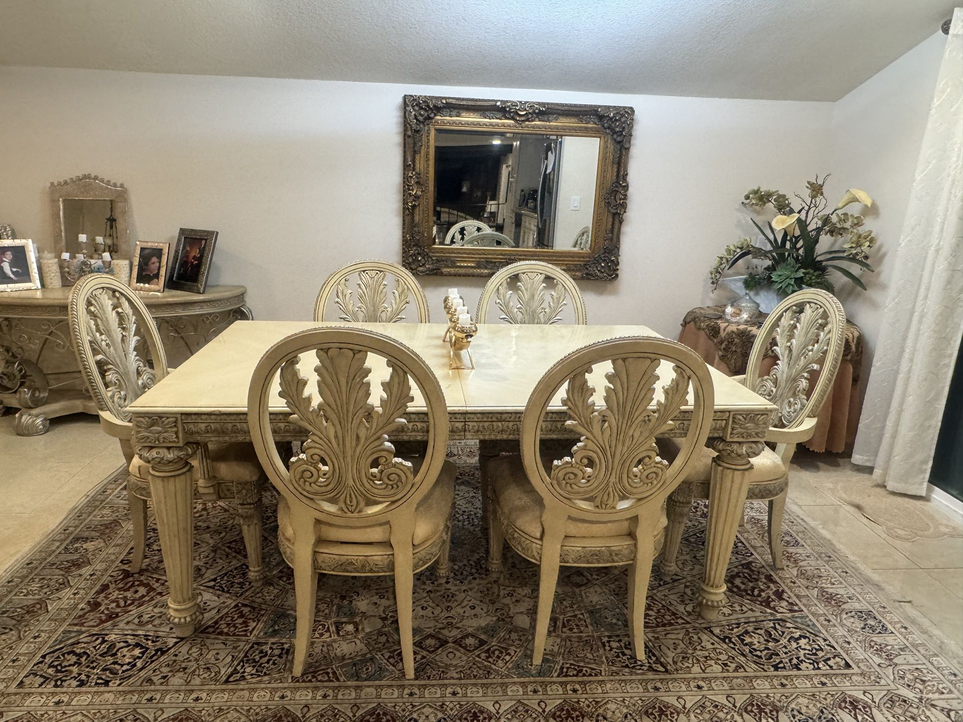 Cream Wooden Dining Set (6P) In Mission Viejo 