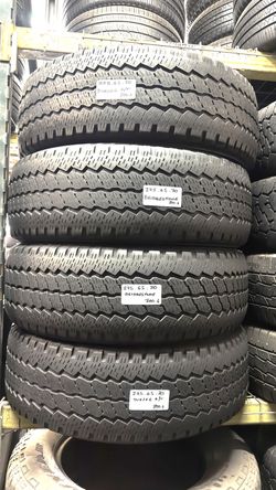 ✅ 4 USED TIRES LT275/65R20 BRIDGESTONE DUELER A/T 10PR LOAD E 275 65 20